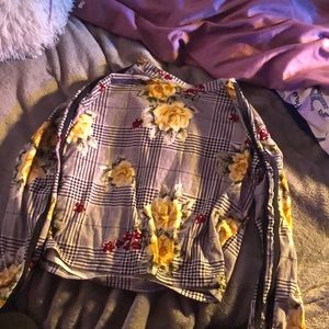 I’m saying you’re really cute. Long sleeve  with flowers on it good for winter